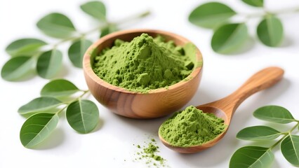 Fototapeta premium Buy organic moringa powder online for health benefits and nutritional supplements at affordable prices now