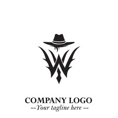 Mystical Black Witch Logo Symbol on White Background for Modern Magical Branding Design Effects