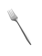 Metal Dinner Fork Isolated On White Background For Table Setting