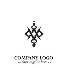 Mystical Black Witch Logo Symbol on White Background for Modern Magical Branding Design Effects