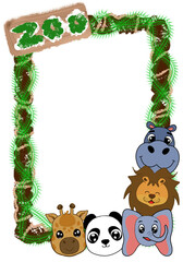 frame with animals