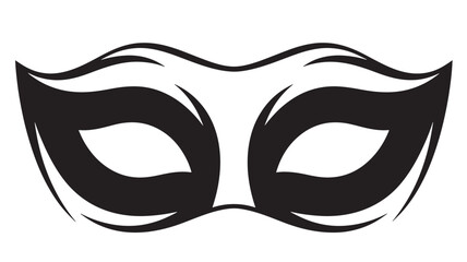 Elegant black masquerade mask for carnival celebrations and theatrical performances, adding mystery and allure to your event, perfect for costume parties and Venetian themes