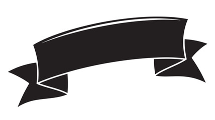 Bold black ribbon banner adds a touch of retro cool to your designs, perfect for announcements, logos, and vintage-inspired projects, adding instant polish and authentic flair