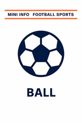 Obraz premium Football Ball Flat Vector Illustration