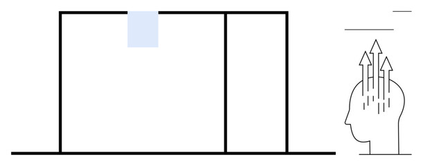 Growth concept. Geometric forms highlight growth through contrasting visuals and abstract symbolism. Growth, visual elements, and progress design for education, innovation, and creativity. Suitable