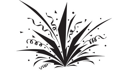 Celebrate milestones with a burst of festive energy using this dynamic black and white confetti design, perfect for party invites, birthday announcements, or special occasion graphics