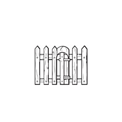 Fence and gate line art simple elegance