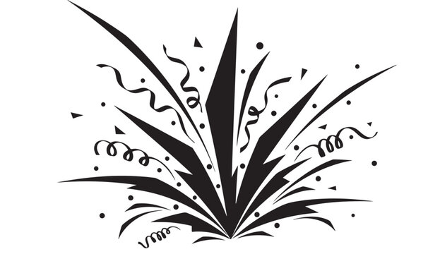 Celebrate milestones with a burst of festive energy using this dynamic black and white confetti design, perfect for party invites, birthday announcements, or special occasion graphics