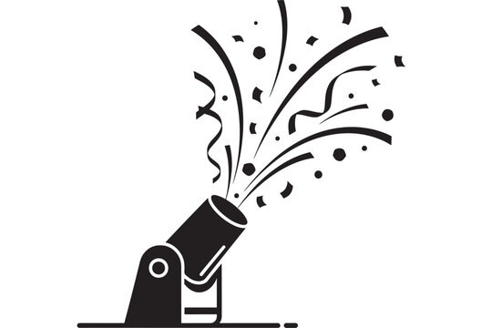 Let the confetti fly with this fun party popper, perfect for adding a celebratory touch to invitations, social media posts, and festive marketing materials for events and holidays