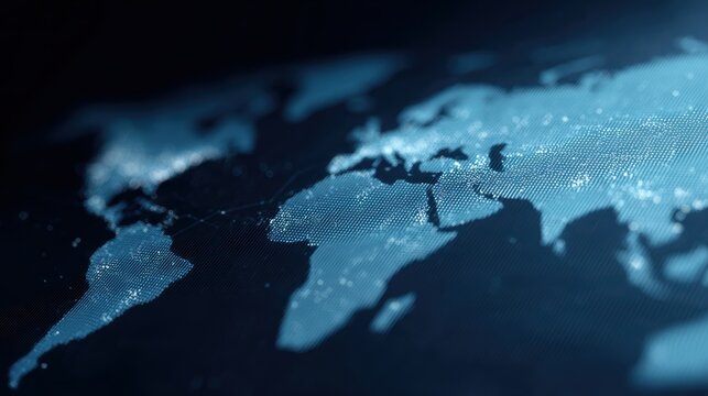 world map with economic indicators and data visualization, global trade theme - Powered by Adobe