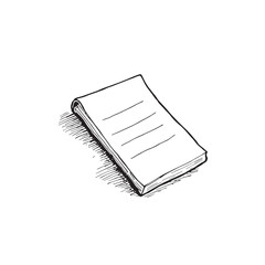 Notebook paper line art sketches ideas flow