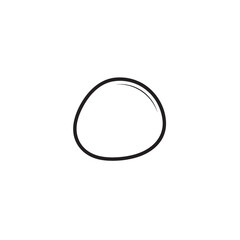 Pebble icon line art abstract contemporary visual concept