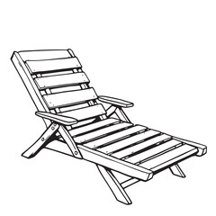 Sun Lounger Line Art Elegant Modern Outdoor Lounging Ideas