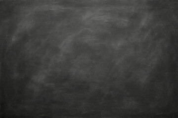 Blank chalkboard texture and background with subtle chalk dust. Empty blackboard surface for writing and educational concepts. Dark gray school board background with horizontal orientation.