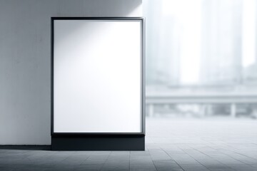 advertising billboard mockup in urban setting, sleek design, professional branding concept