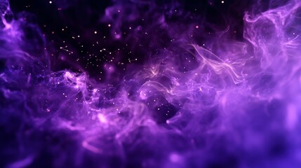 Arcane purple haze illuminated by constellation of embedded star points, mystical environment with dimensional smoke layers, magical vapor with varying translucency revealing floating light