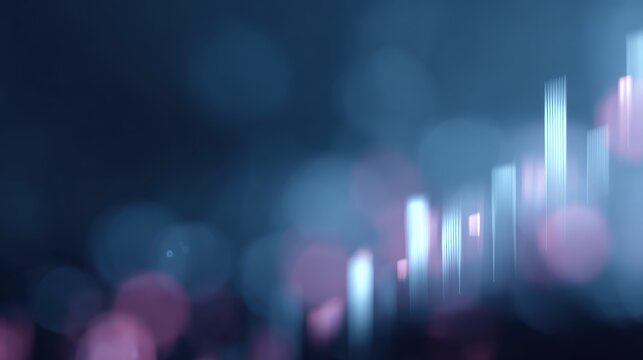 financial growth concept with charts and graphs on digital screen, futuristic design, neon accents, professional corporate setting