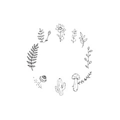 Vintage Line Botanicals line art elegance