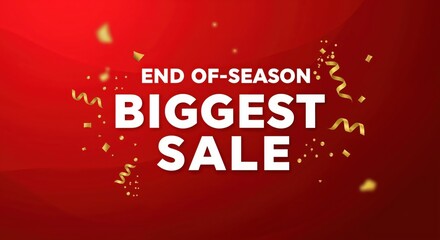 Biggest Sale Announcement: Captivating visual, designed to grab attention. Emphasizing the message Biggest Sale over a vibrant background