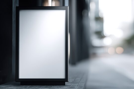 advertising billboard mockup in urban setting, sleek design, professional branding concept