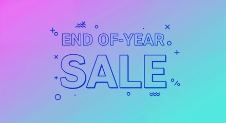 Year-End Sale Banner: A vibrant and modern banner for end-of-year sales events, ideal for digital marketing, e-commerce, and promotional campaigns.