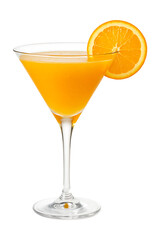 Refreshing Orange Cocktail in a Martini Glass