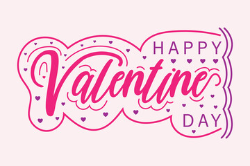 Premium Romantic Valentine's Day vector set for t-shirts, cards, and invitations.