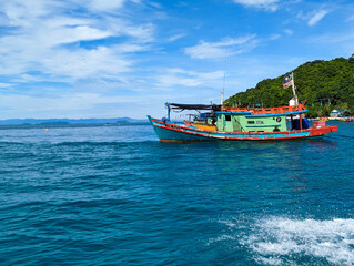 Fototapeta premium boat on the sea