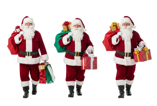 santa claus with gifts