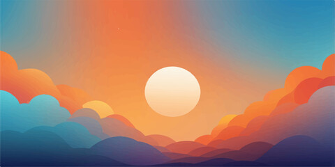 Sunrise and sunset over the mountains and ocean create a beautiful, light-filled nature landscape with orange, red, and yellow skies, reflecting the sun's dawn and dusk light across the water and hori