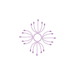 Dandelion logo simple vector and symbol
