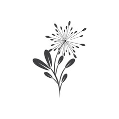 Dandelion logo simple vector and symbol