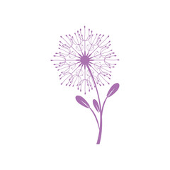 Dandelion logo simple vector and symbol