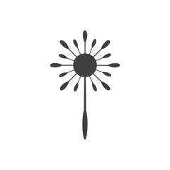 Dandelion logo simple vector and symbol
