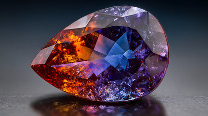 orange purple gemstones and rare minerals highlighting crystal texture polished surfaces natural geology and vibrant abstract mineral background