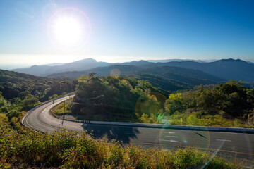 Beautiful landscape of Doi Inthanon national park in the morning at Mae Jam, Chiang Mai, Thailand.