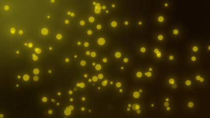 Warm Yellow Bokeh Lights Sparkling on Dark Background