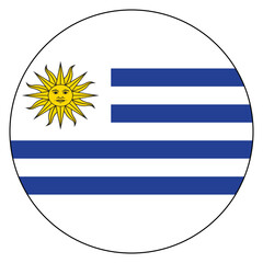Obraz premium Uruguay Flag Circle