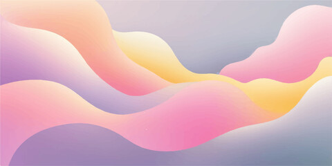 Abstract colorful vector design featuring pink and orange summer waves, light lines, and a smooth curve pattern backdrop © nur