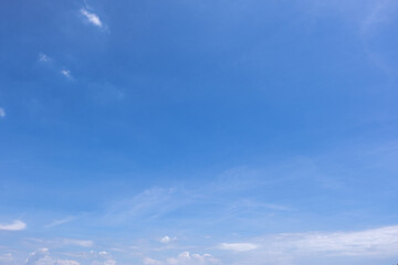 clear blue sky background,clouds with background, Blue sky background with tiny clouds. White fluffy clouds in the blue sky. 