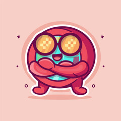 cool hygrometer character mascot with crossed arms isolated cartoon in flat style design