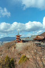 Fototapeta premium The most beautiful viewpoint of Kiyomizu-dera is a popular tourist destination in Kyoto City, Japan.