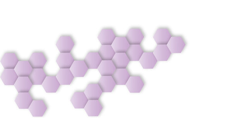 abstract colorful hexagon texture pattern design.3d render of honeycomb white background abstract wall decorative in the bath copy space, technology, data	
