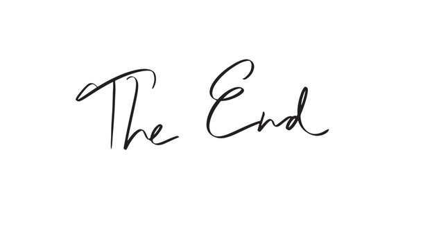 The end text font calligraphy hand written lettering script black color object icon the end thank you film the end watching movie cinema picture presentation the end final event film banner watching 