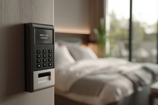 Smart lock providing secure entry to hotel room