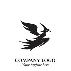 Mystical Black Witch Logo Symbol on White Background for Modern Magical Branding Design Effects