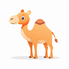 Obraz premium Adorable Camel Cartoon Design Isolated on White