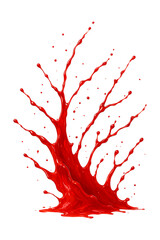 Red Liquid Splashes Dynamic Composition of Vibrant Color and Motion
