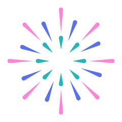 abstract colorful fireworks starburst lights 