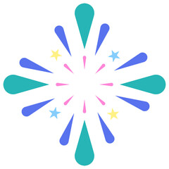 abstract colorful fireworks starburst lights 